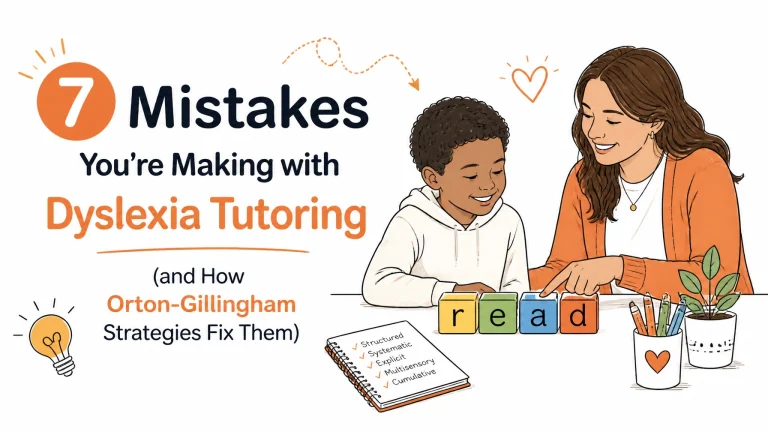 7 Mistakes You’re Making with Dyslexia Tutoring (and How Orton-Gillingham Strategies Fix Them)